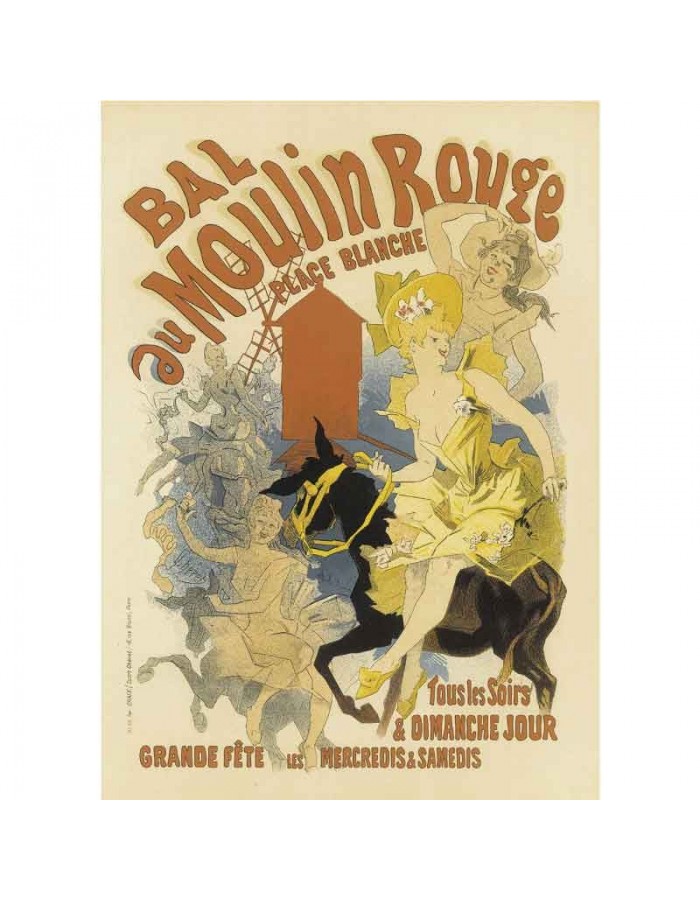 Πίνακας σε καμβά Toulouse Loutrec - Moulin Rouge Poster