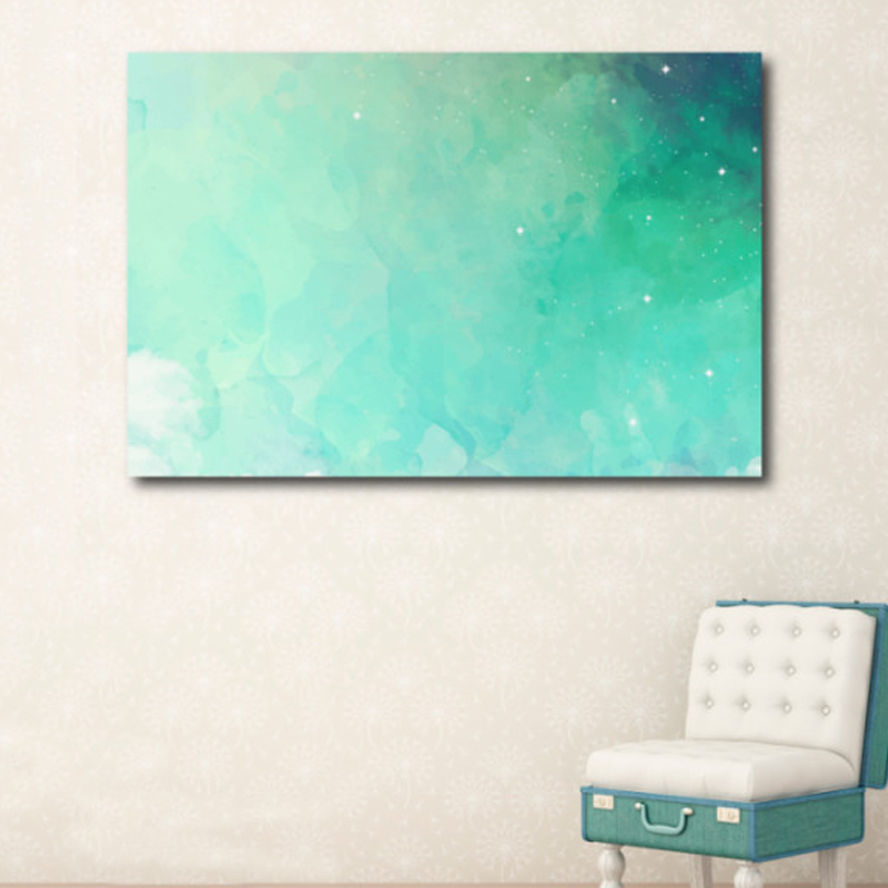 Πίνακας σε καμβά με Ζωγραφική με γαλαζοπράσινο ουρανό