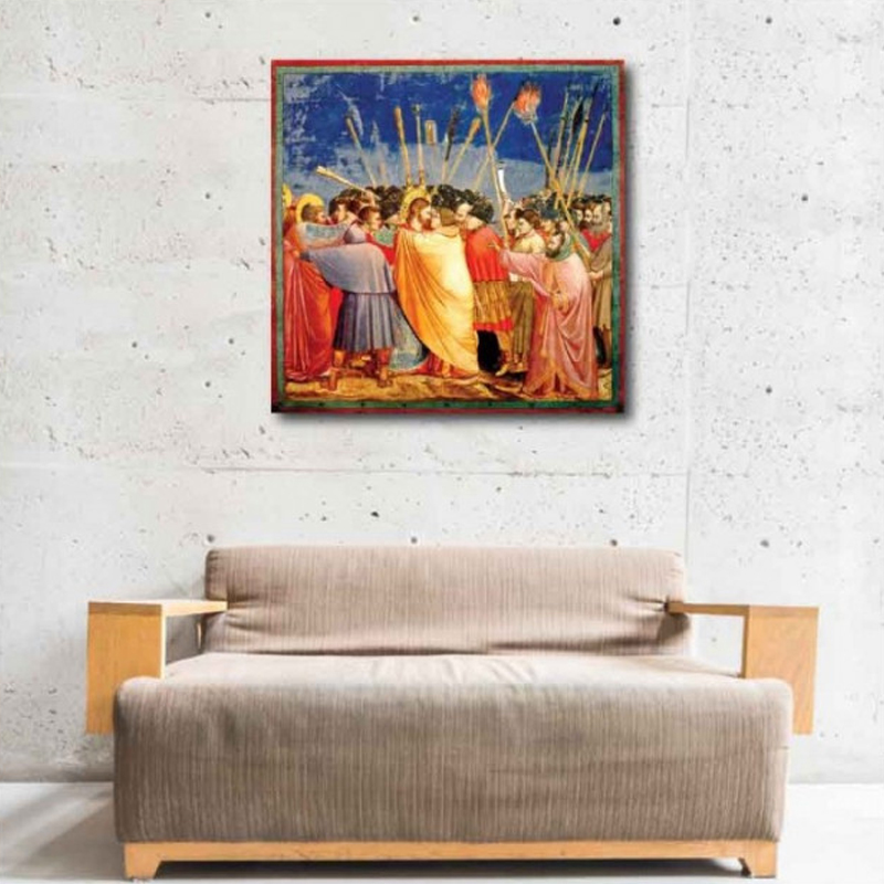 Πίνακας σε καμβά Giotto de Bandone - Kiss of Judas - 1304