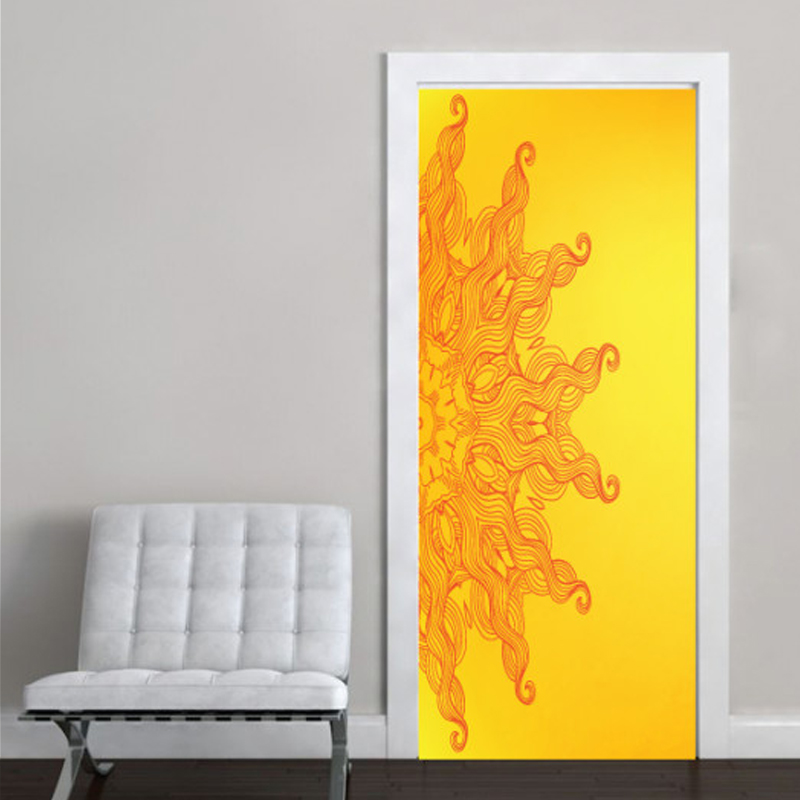 Αυτοκόλλητο πόρτας με Μοτίβο με ήλιο