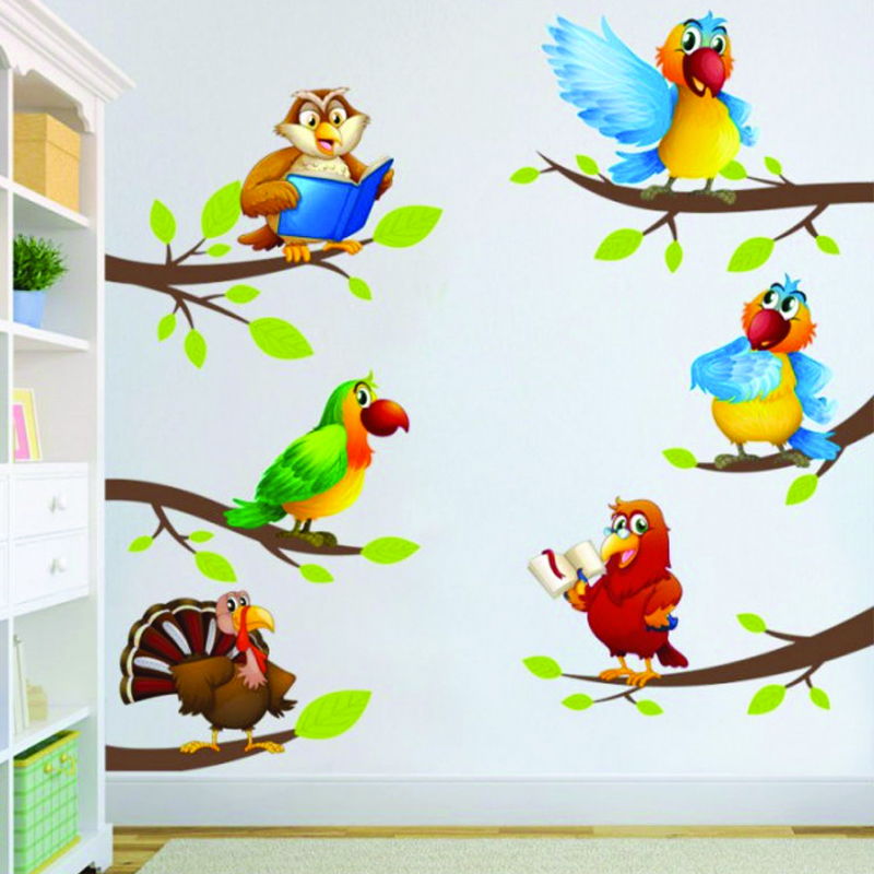 Αυτοκόλλητο τοίχου με ζώα Κουκουβάγιες