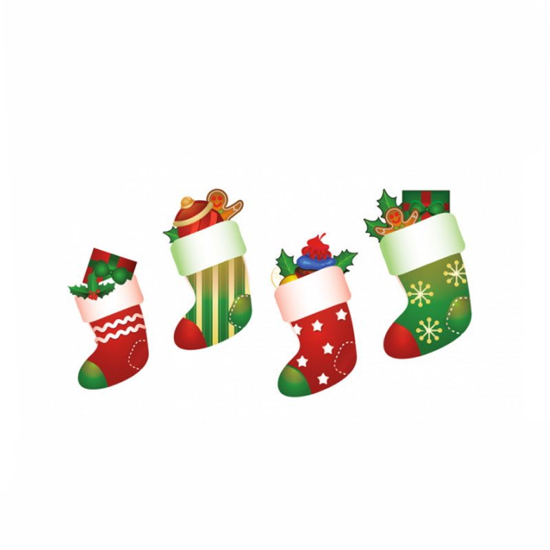 Αυτοκόλλητο τοίχου Χριστουγεννιάτικα κάλτσες με δωράκια