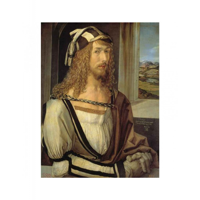 Πίνακας σε καμβά Albrecht Dürer - Self Portrait - 1498
