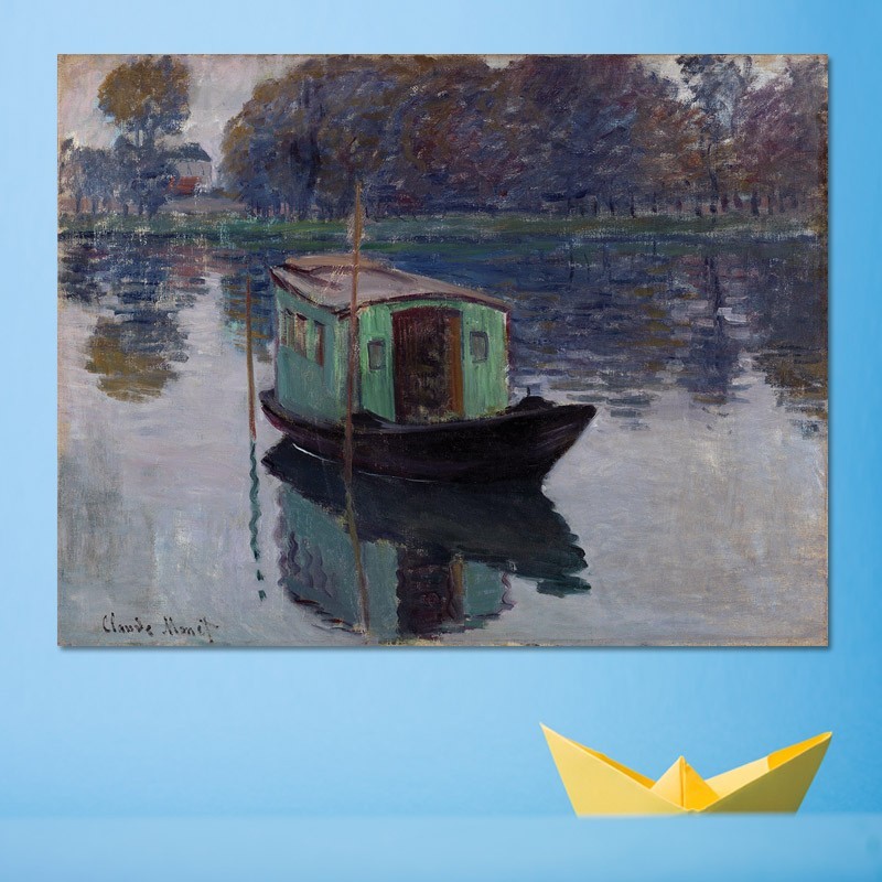 Πίνακας σε καμβά Claude Monet - The Studio Boat