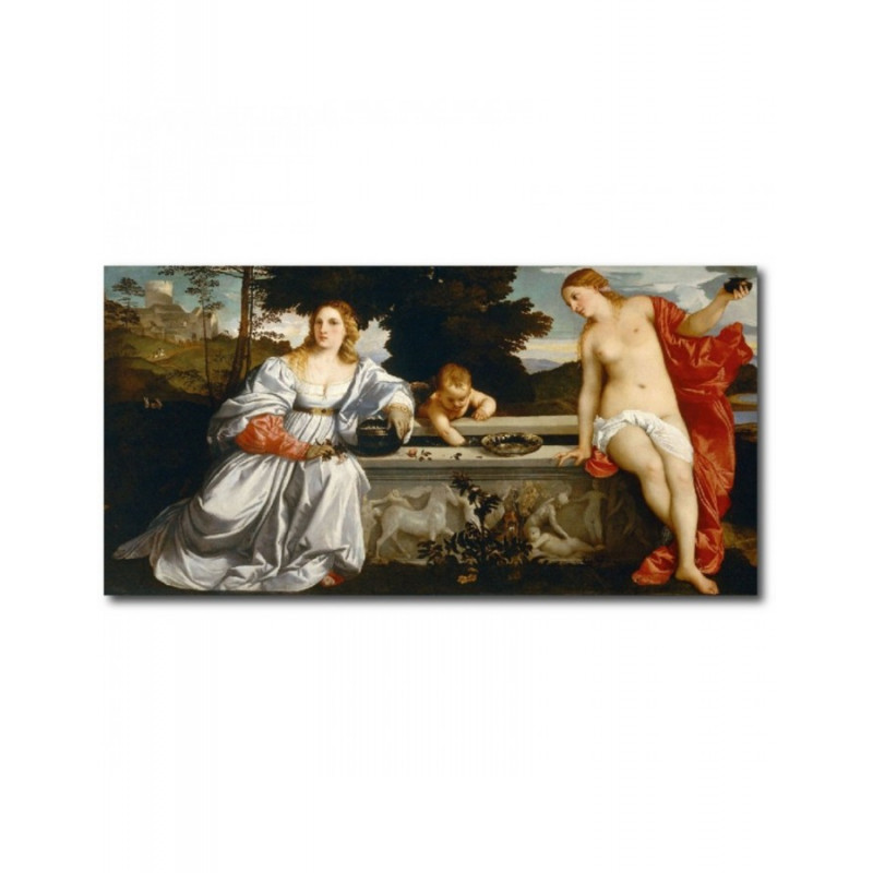 Πίνακας σε καμβά με Ζωγραφική Titian Sacred and Profane Love