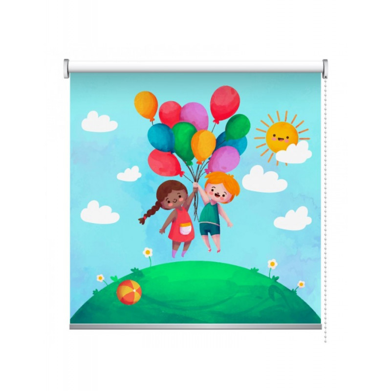 Ρολοκουρτίνα Παιδάκια Με Μπαλόνια