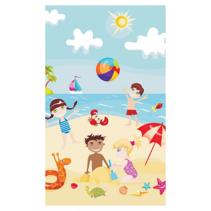 Ταπετσαρία με Θάλασσα με παιδιά στην παραλία