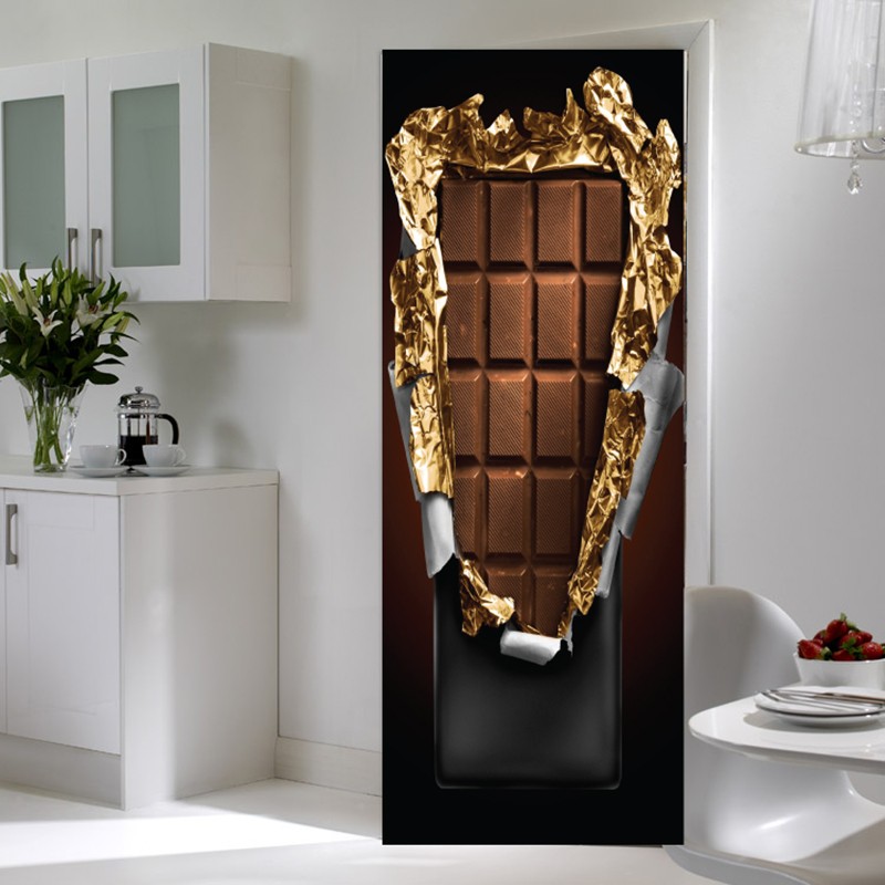 Αυτοκόλλητο πόρτας με Φαγητά με Σοκολάτα
