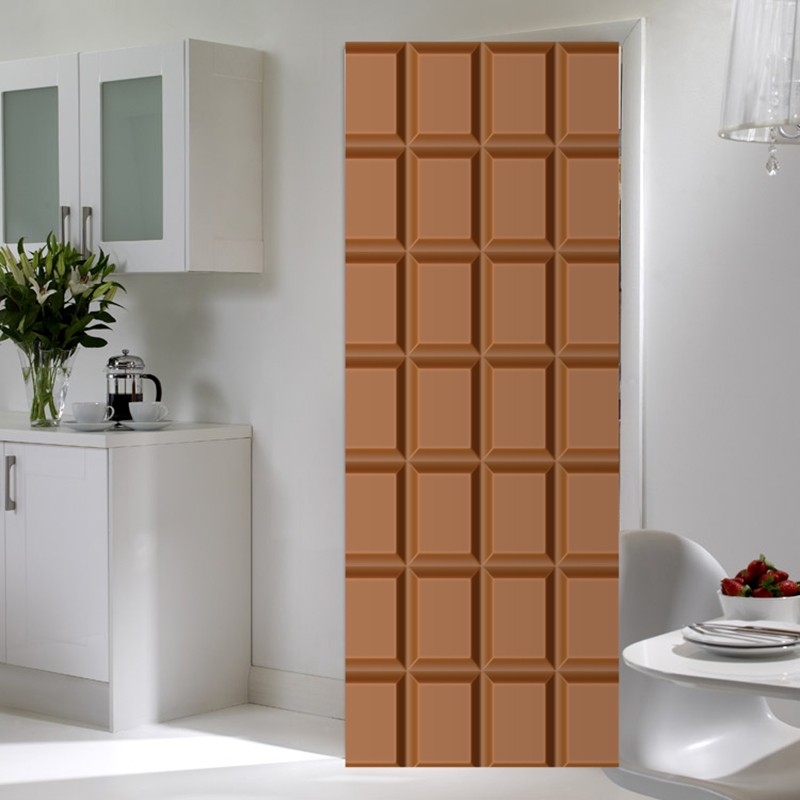 Αυτοκόλλητο πόρτας με Φαγητά με Σοκολάτες