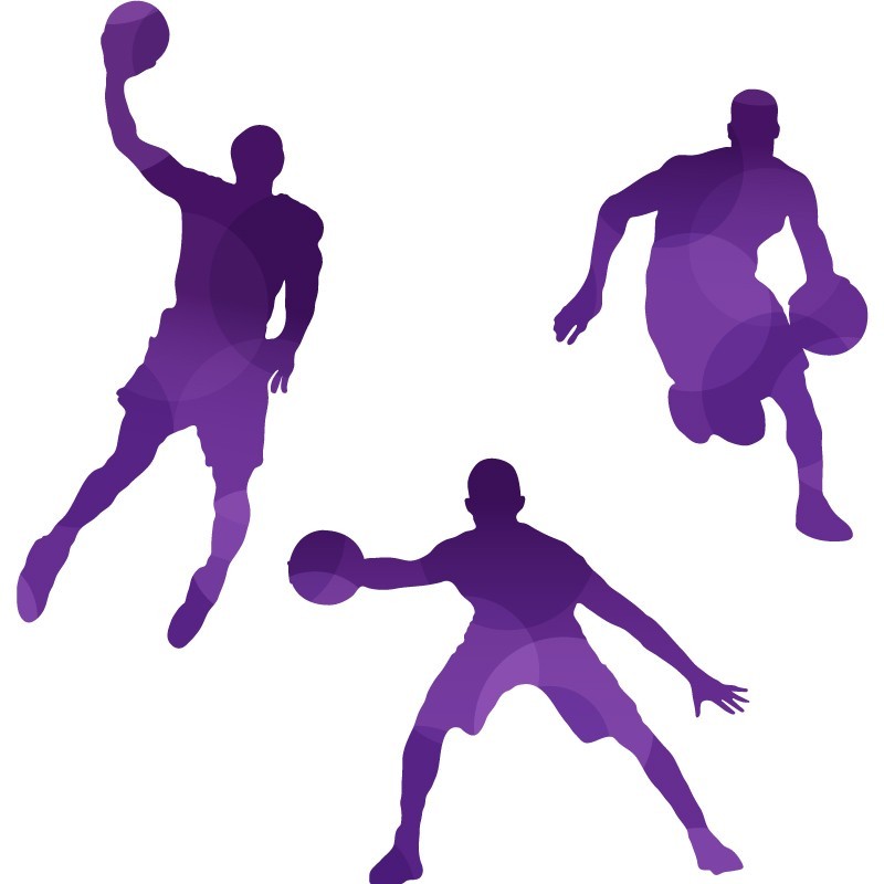 Αυτοκόλλητο τοίχου Basketball players