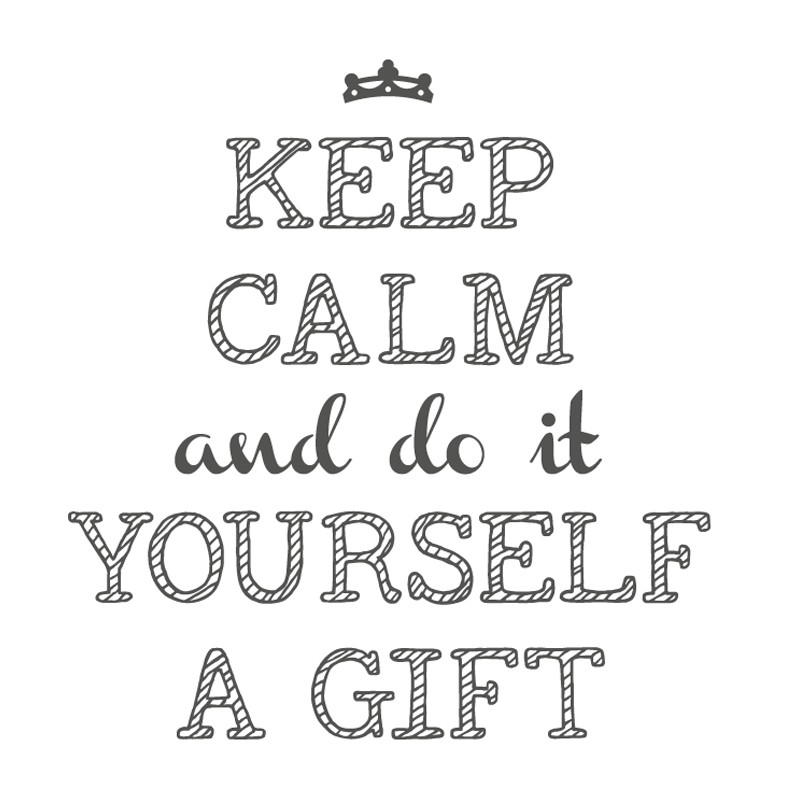 Αυτοκόλλητο τοίχου με Φράσεις Do it yourself a gift