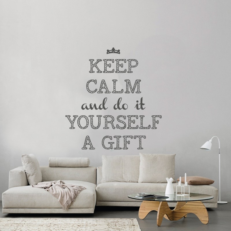 Αυτοκόλλητο τοίχου με Φράσεις Do it yourself a gift