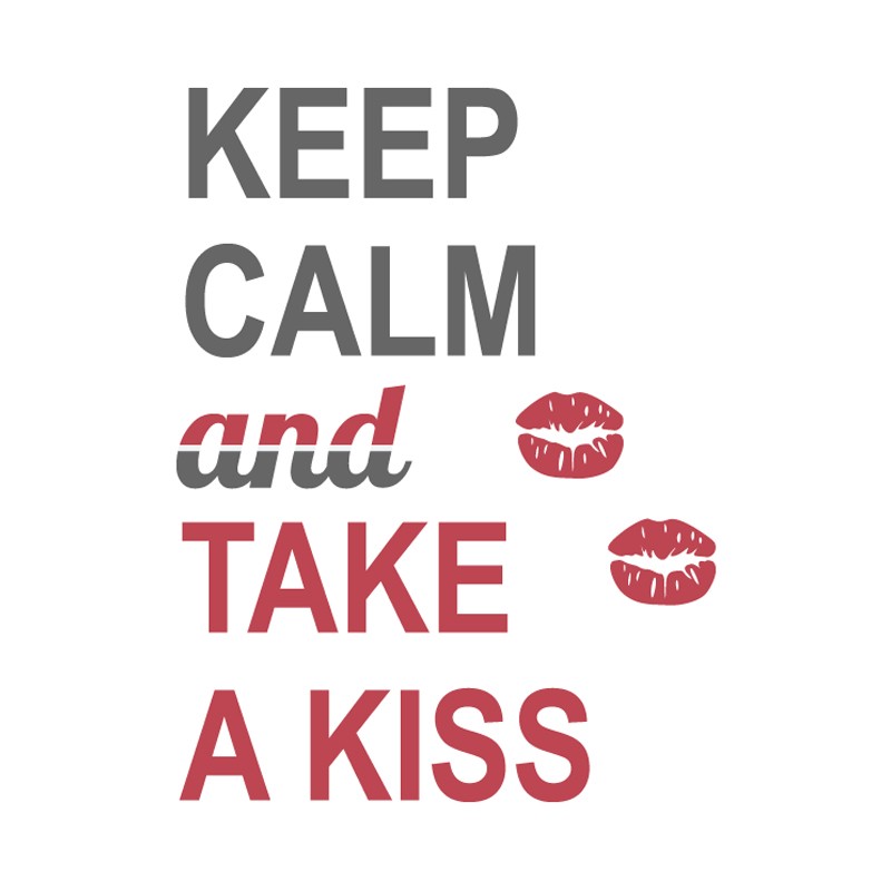 Αυτοκόλλητο τοίχου με Φράσεις Take a kiss