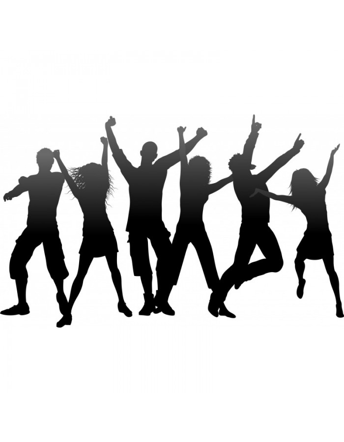 Αυτοκόλλητο τοίχου με Μουσική Άνθρωποι που χορεύουν