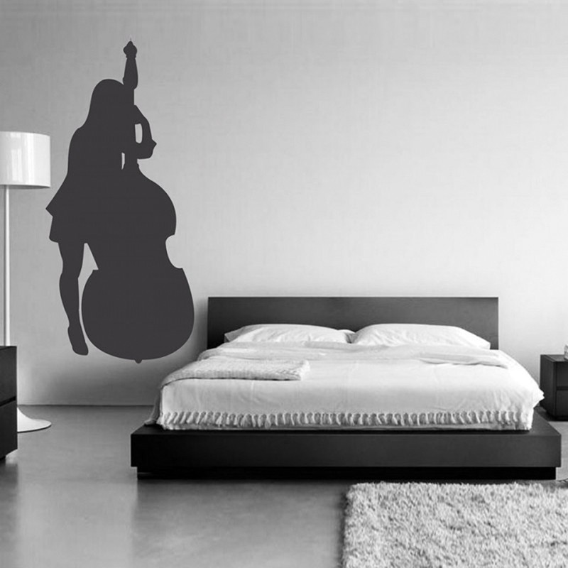 Αυτοκόλλητο τοίχου με Μουσική με κοντραμπάσο
