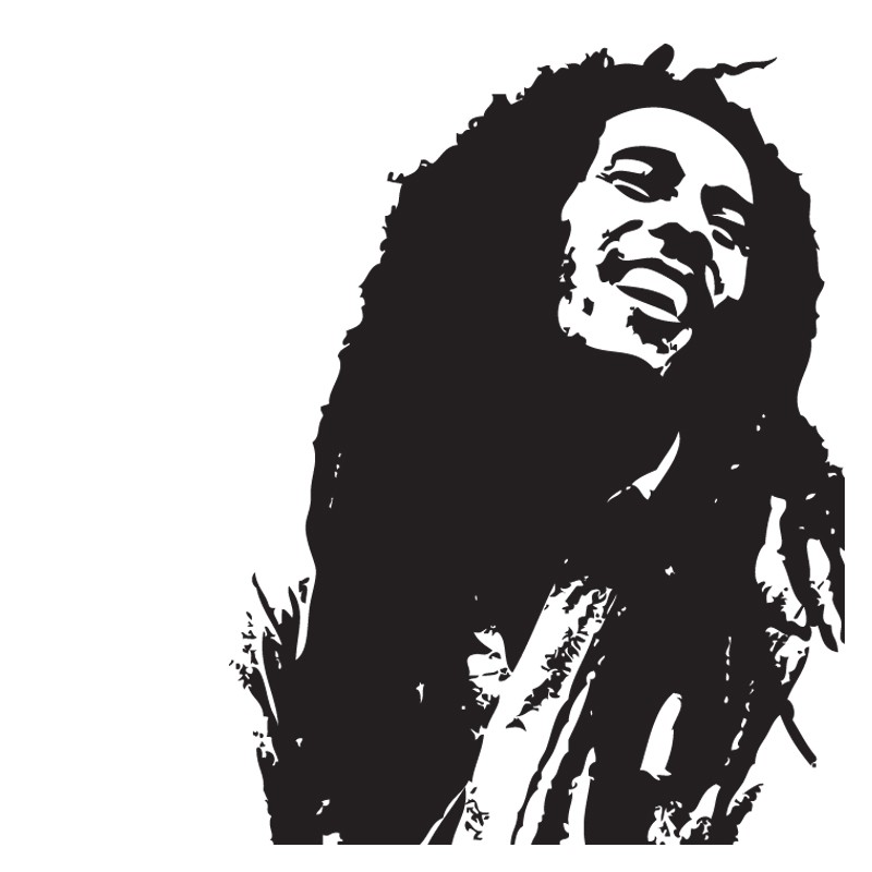 Αυτοκόλλητο τοίχου με Stars Bob Marley
