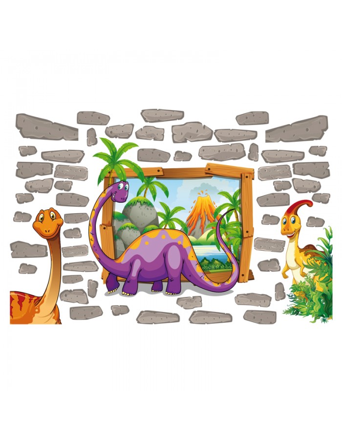 Αυτοκόλλητο τοίχου Παιδικά με δεινόσαυρους