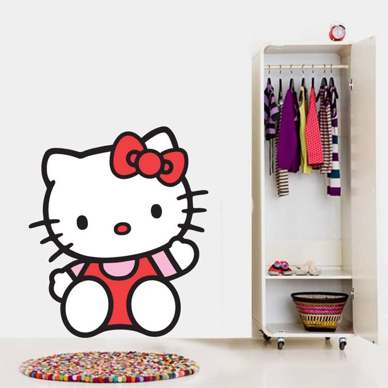 Αυτοκόλλητο τοίχου παιδικό hello kitty 3