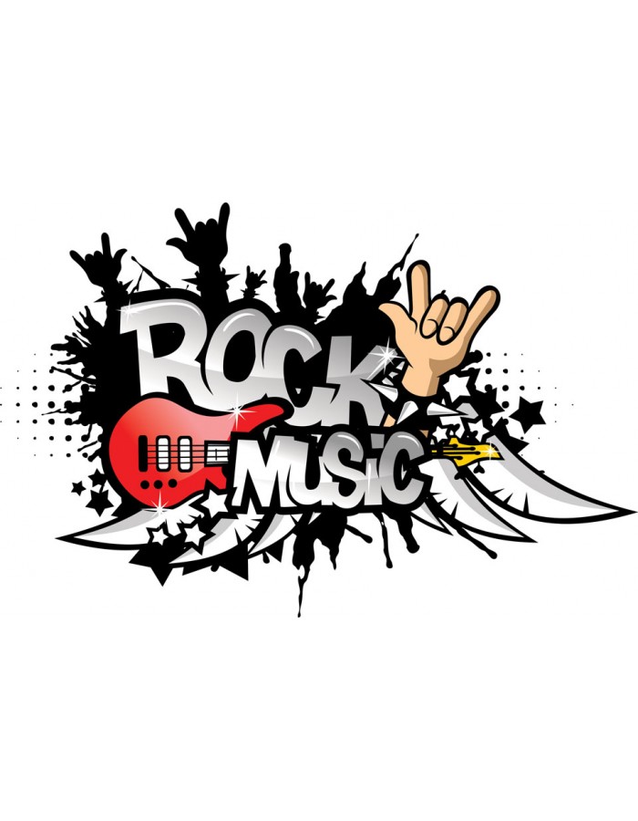 Αυτοκόλλητο τοίχου Rock music