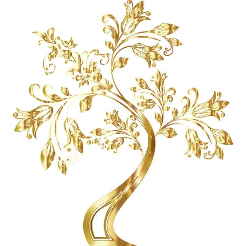 Αυτοκόλλητο τοίχου Χρυσό δέντρο
