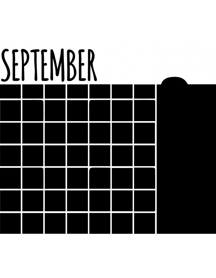 Αυτοκόλλητος μαυροπίνακας με Ημερολόγιο