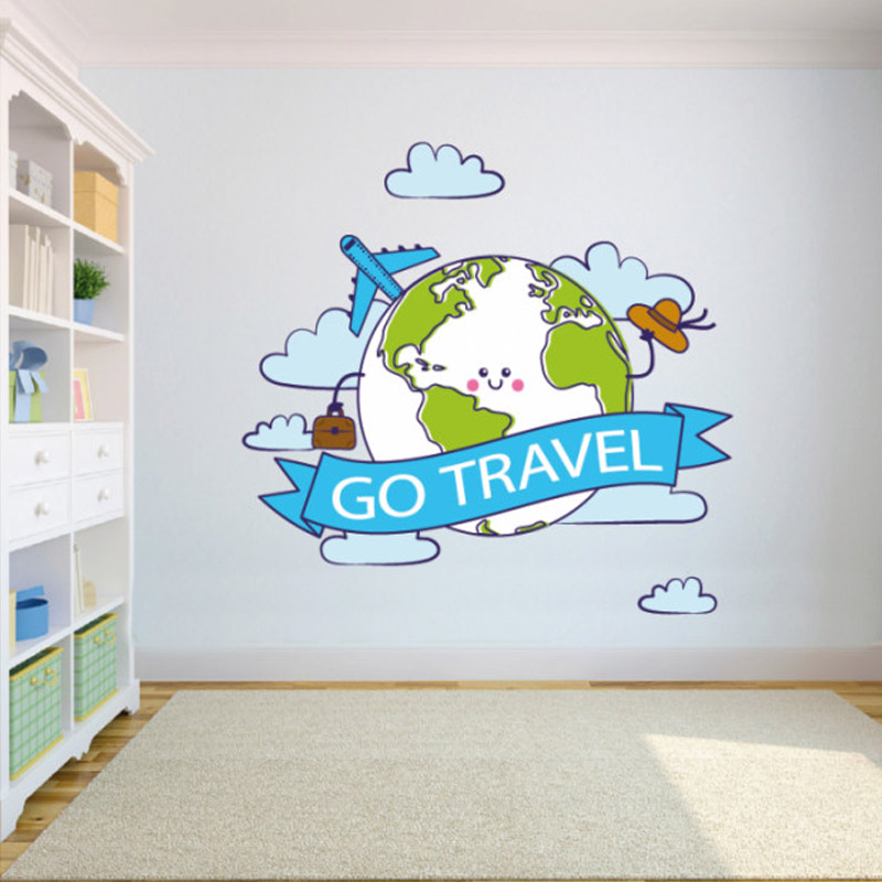 Αυτοκόλλητο τοίχου Παιδικά go travel
