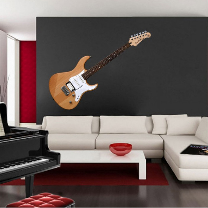 Αυτοκόλλητο τοίχου με Μουσική με μοντέρνα κιθάρα