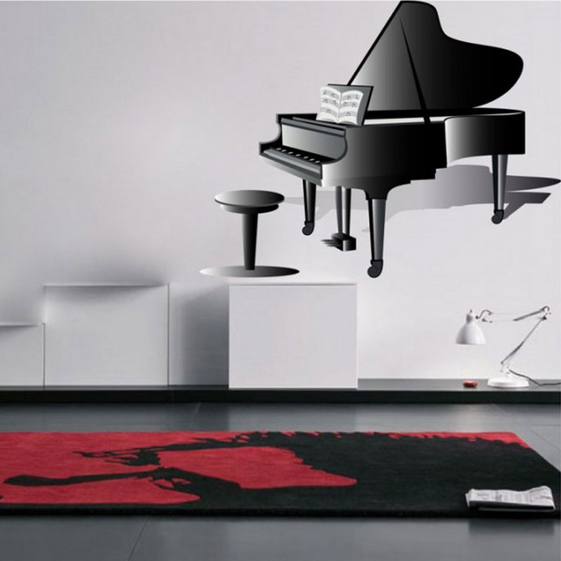 Αυτοκόλλητο τοίχου Πιάνο με παρτιτούρα