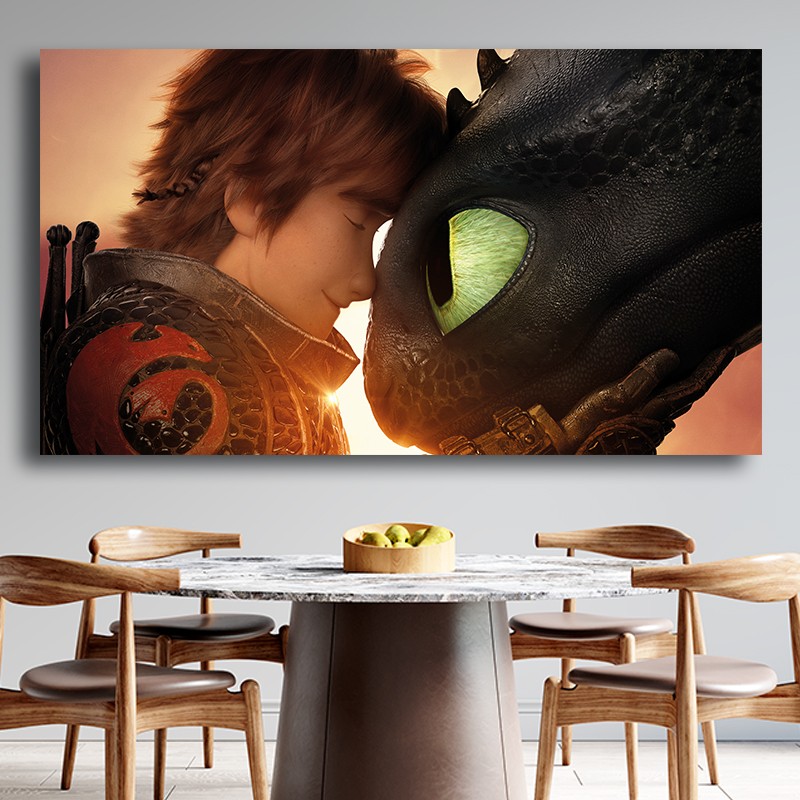 Πίνακας σε καμβά How to Train Your Dragon