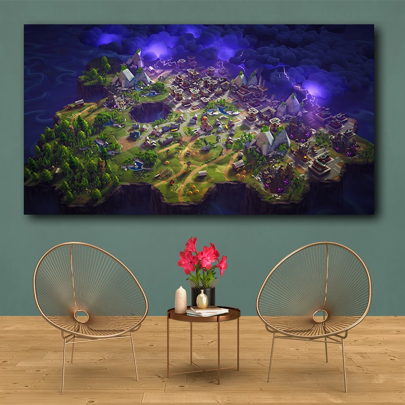 Πίνακας σε καμβά  Map fortnite