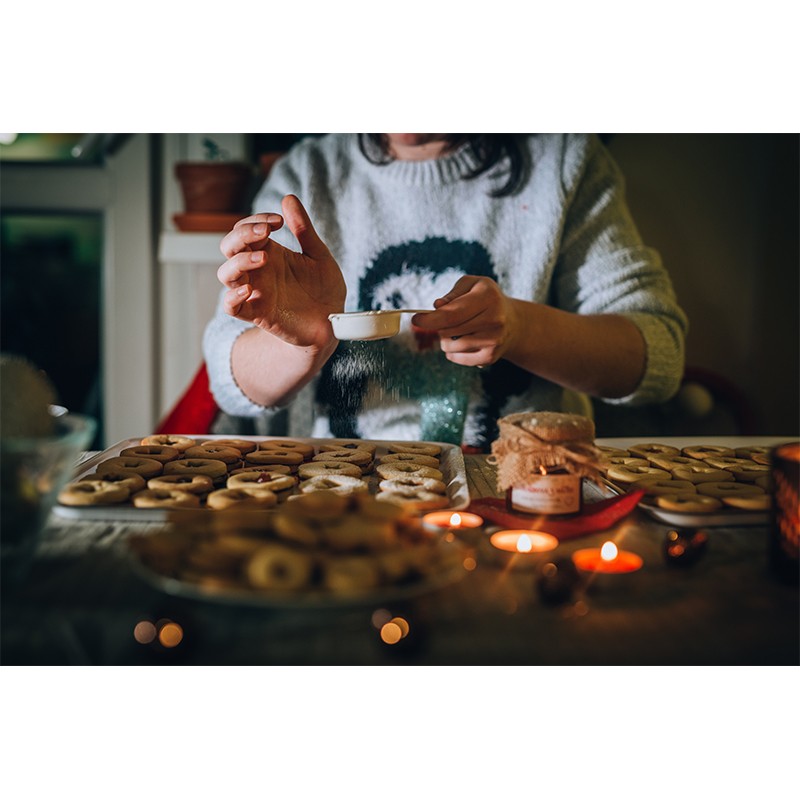 Πίνακας σε καμβά Χριστούγεννα και cookies