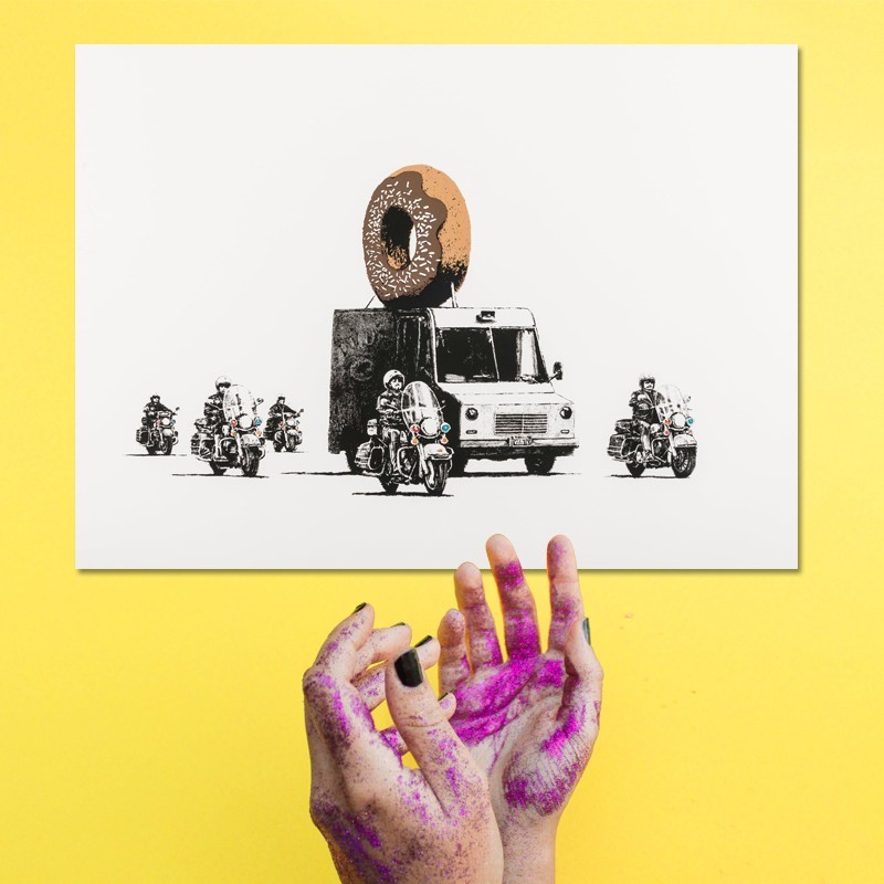 Πίνακας σε καμβά Banksy - Donut