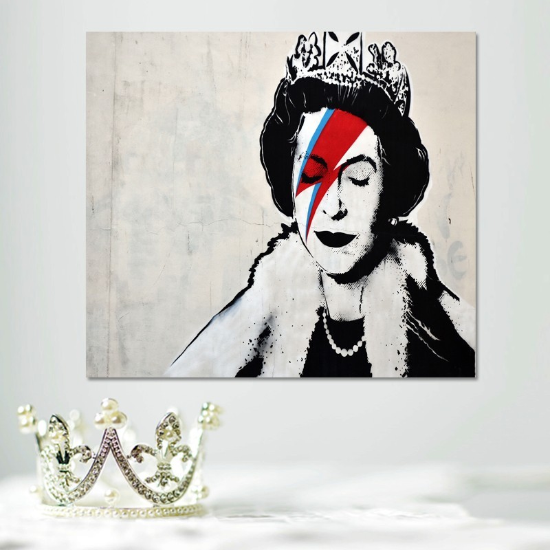 Πίνακας σε καμβά Banksy - Queen Elizabeth
