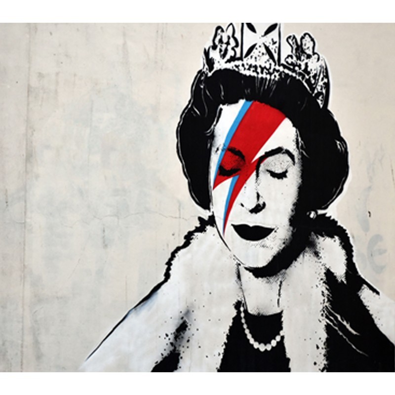 Πίνακας σε καμβά Banksy - Queen Elizabeth