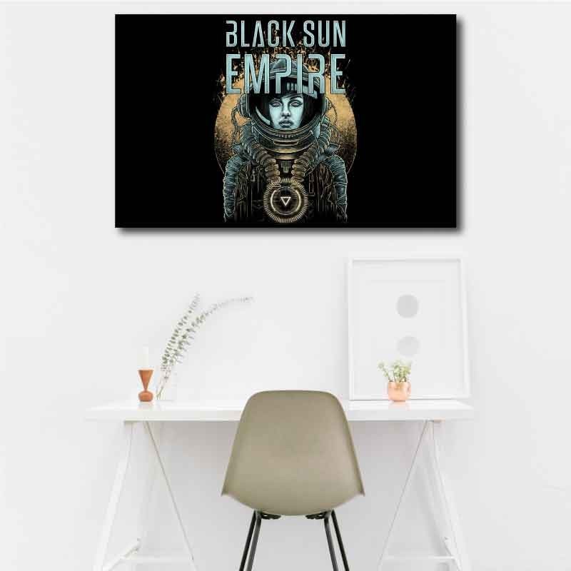 Πίνακας σε καμβά Black Sun Empire