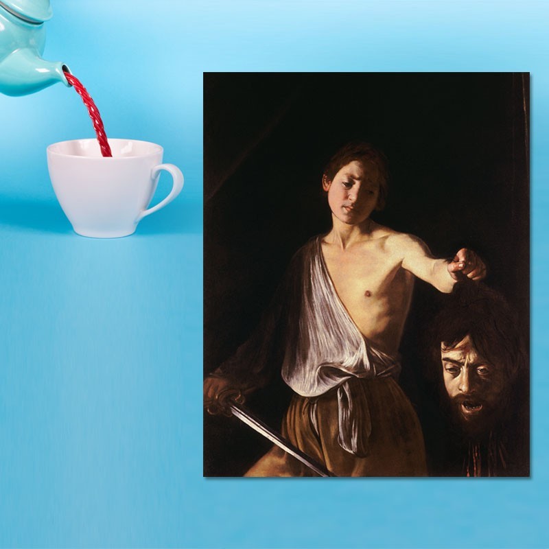 Πίνακας σε καμβά Caravaggio - David with the Head of Goliath