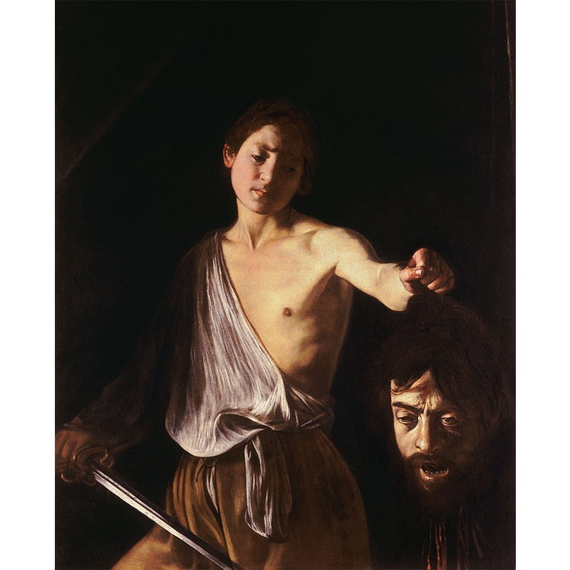 Πίνακας σε καμβά Caravaggio - David with the Head of Goliath