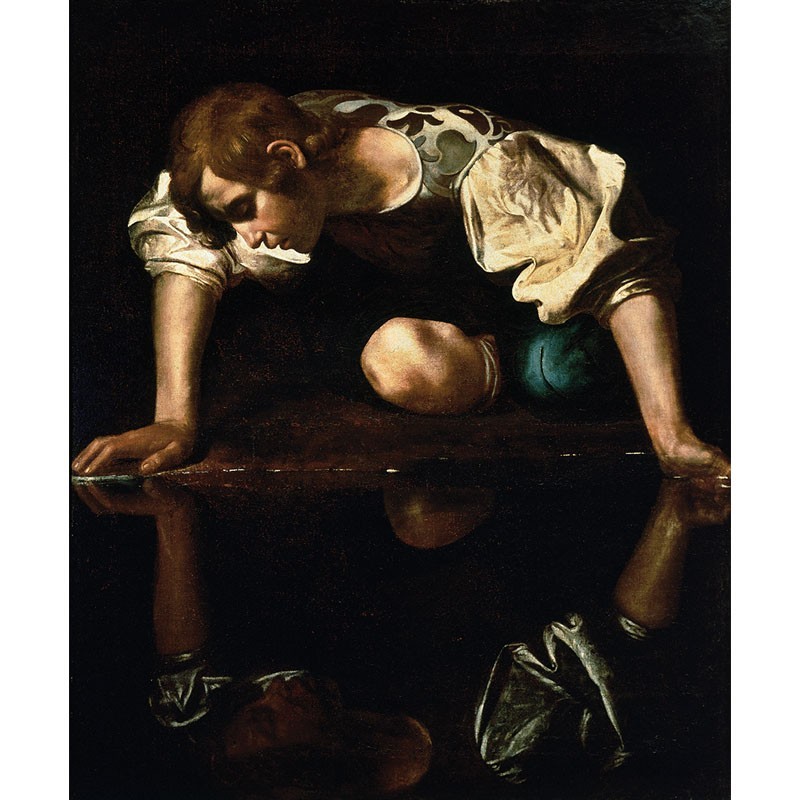 Πίνακας σε καμβά Caravaggio - Narcissus