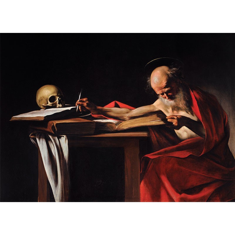 Πίνακας σε καμβά Caravaggio - Saint Jerome Writing