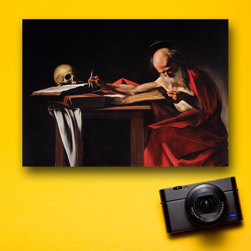 Πίνακας σε καμβά Caravaggio - Saint Jerome Writing
