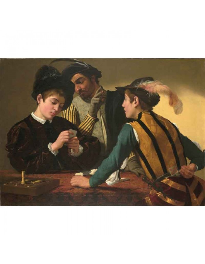 Πίνακας σε καμβά Caravaggio - The Cardsharps