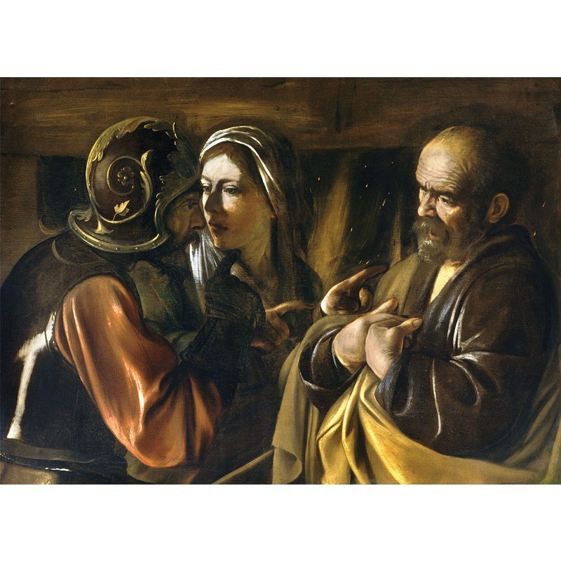 Πίνακας σε καμβά Caravaggio - The Denial of Saint Peter