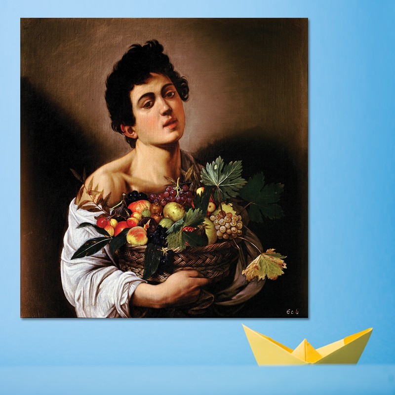 Πίνακας σε καμβά Caravvagio - Boy with a Basket of Fruit