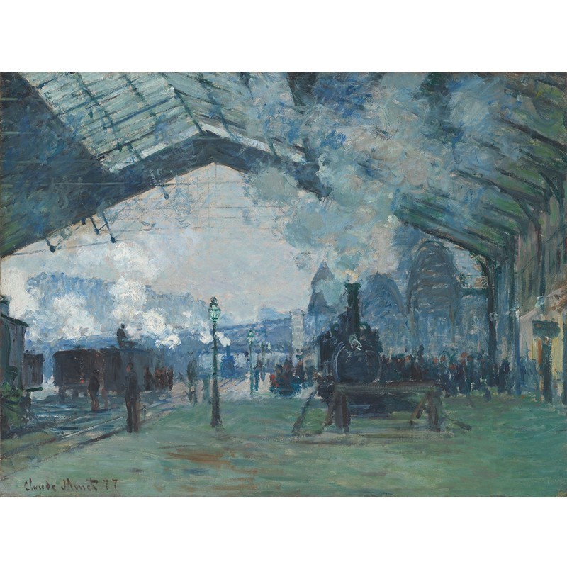 Πίνακας σε καμβά Claude_Monet - Arrival of the Normandy Train