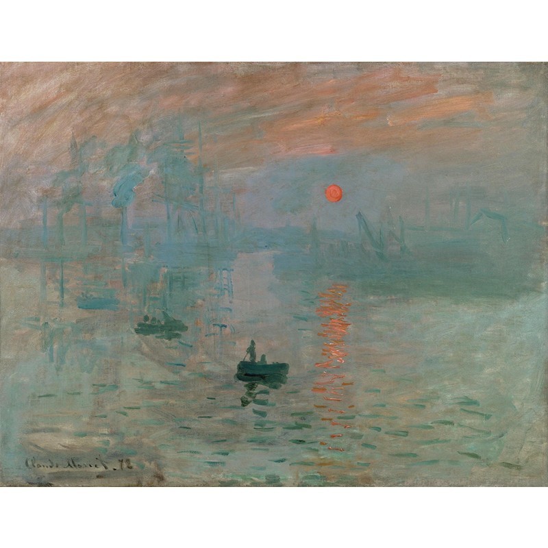 Πίνακας σε καμβά Claude Monet - Impression Sunrise