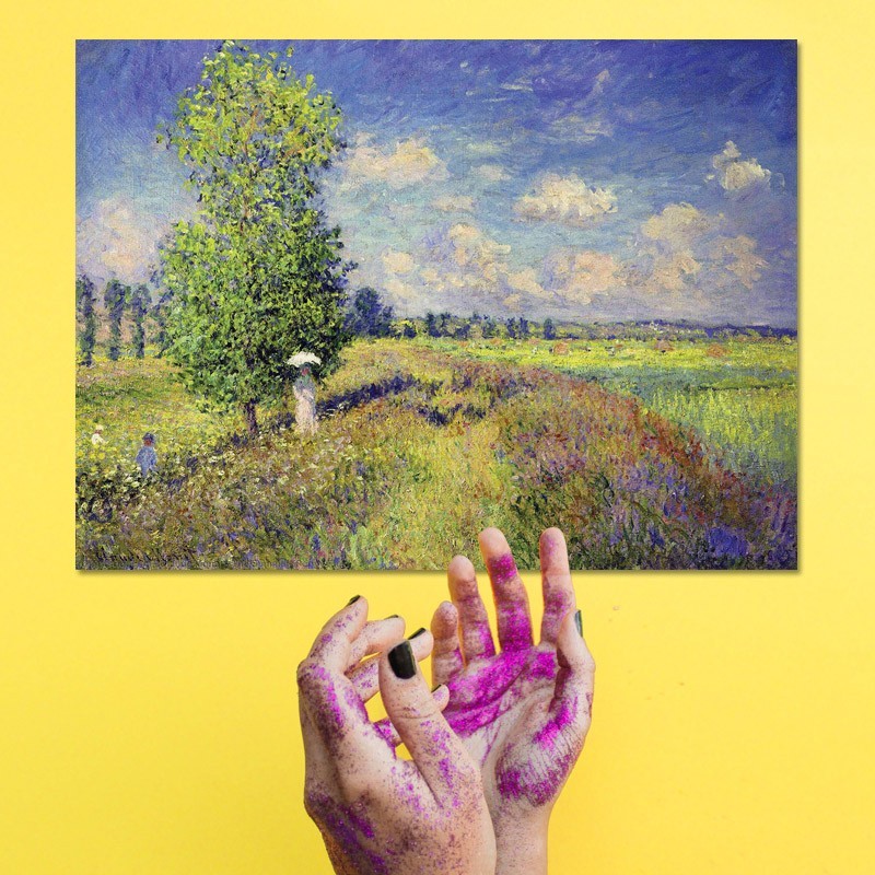Πίνακας σε καμβά Claude Monet - The Summer Poppy Field