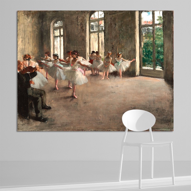 Πίνακας σε καμβά Degas - Ballet Rehearsal