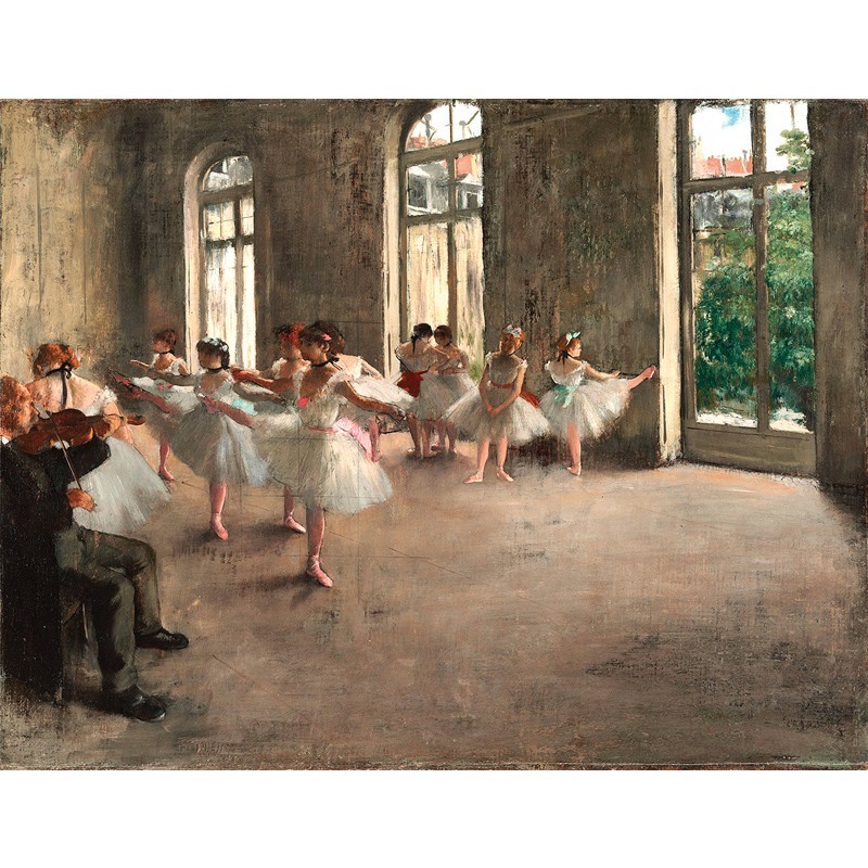 Πίνακας σε καμβά Degas - Ballet Rehearsal