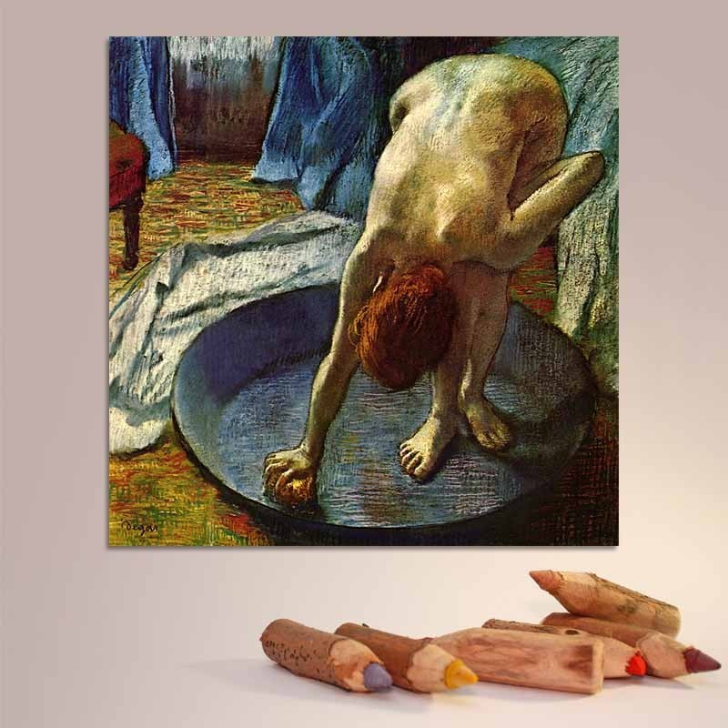 Πίνακας σε καμβά Degas - Woman in the Bath