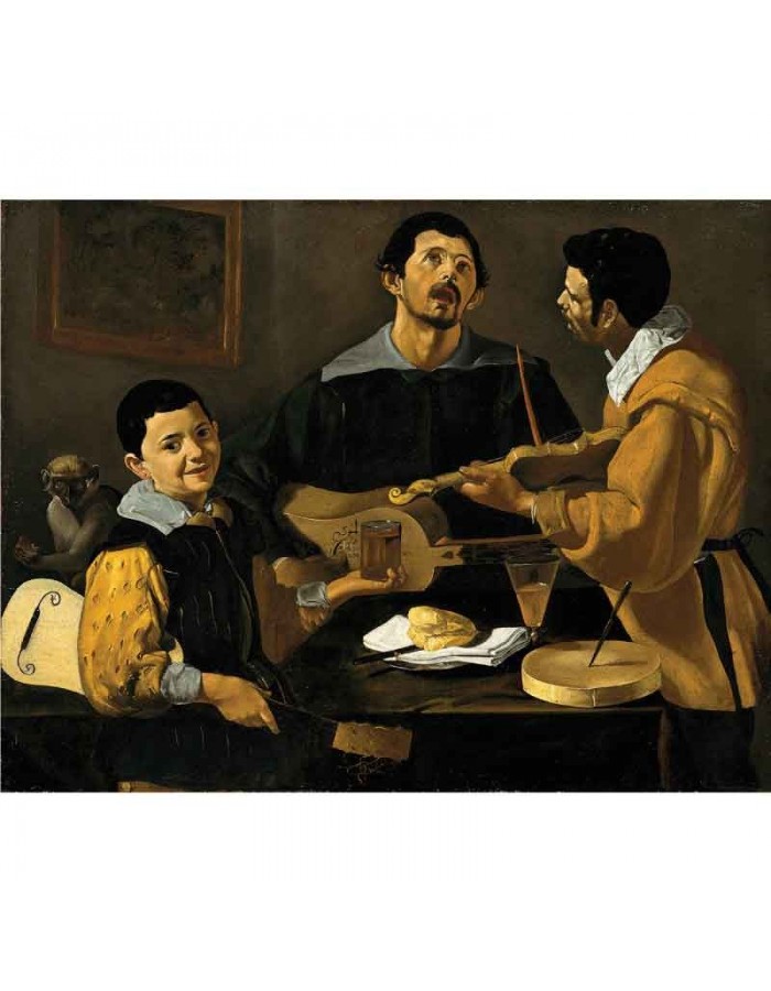 Πίνακας σε καμβά Diego Velazquez - The three musicians